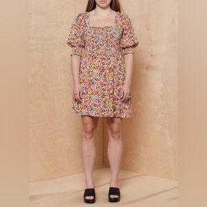 RIXO x Target Floral Puffy Sleeved Dress Size Small